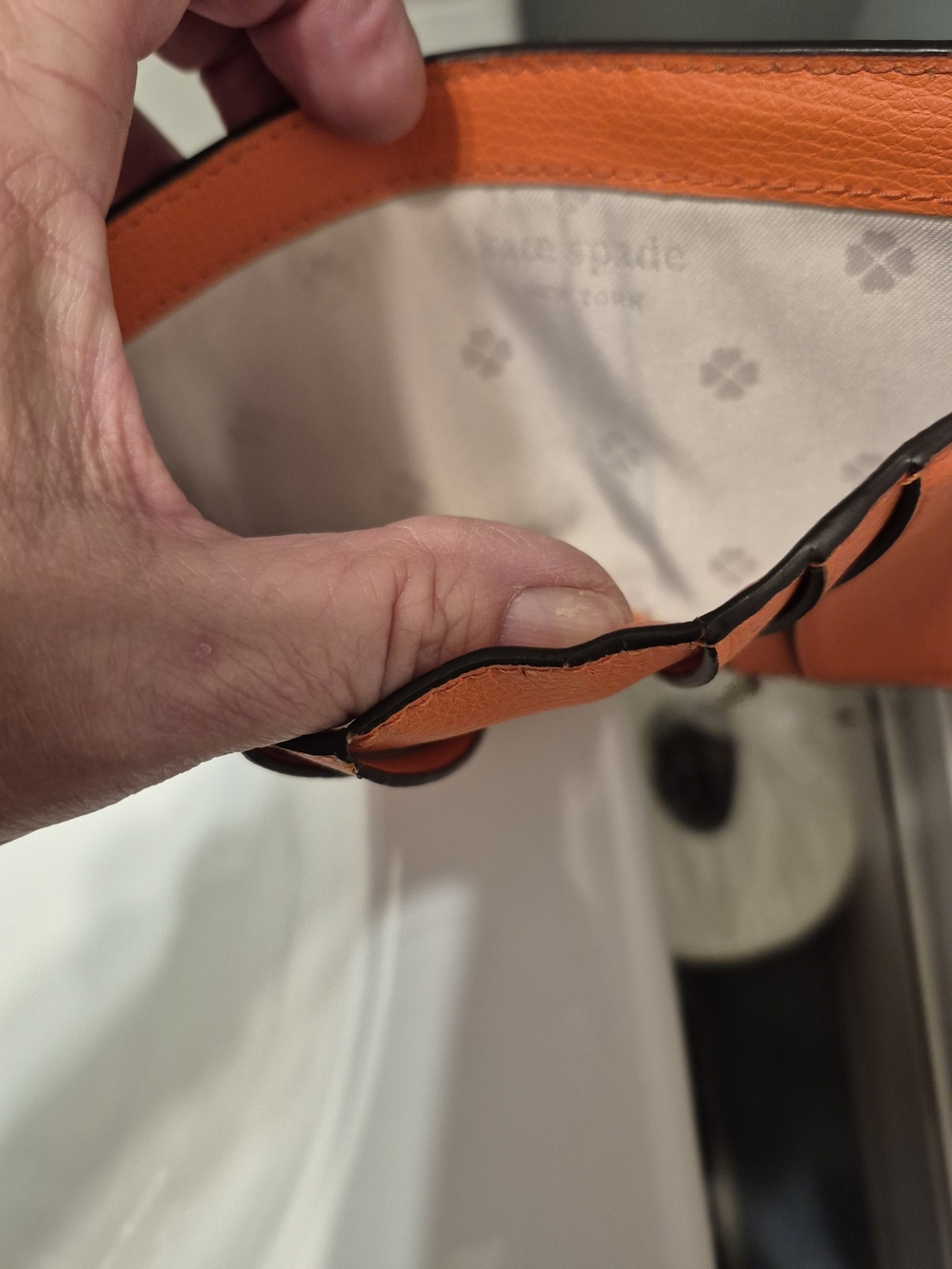 Kate Spade Orange Zip Around Wallet - Picture 4 of 6